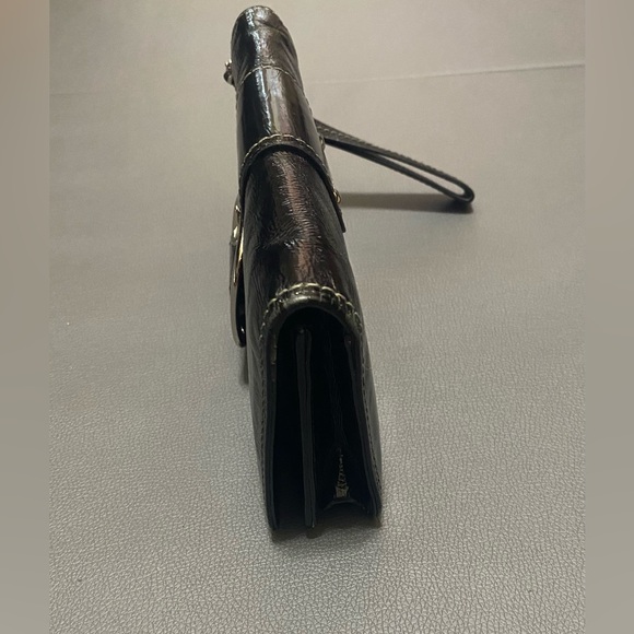 Large Coach Patent Leather Wristlet - Picture 4 of 6